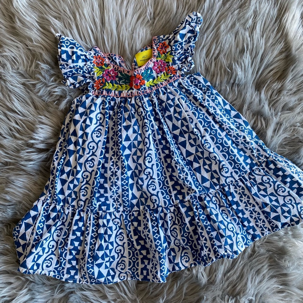 Embroidered Athena Aimee Roller Rabbit Dress